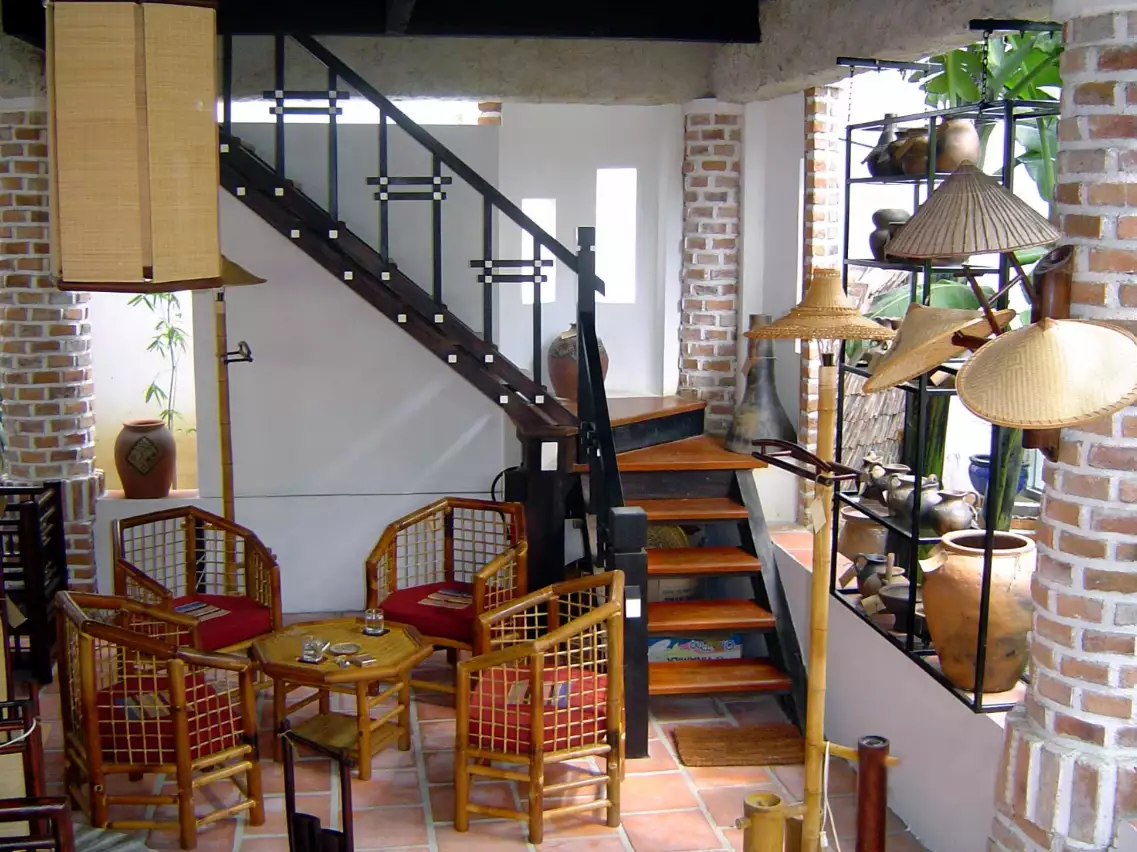 Bàn ghế tre trúc - bàn ăn Salon bằng tre trúc